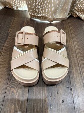 Matisse Crisscross Platform Mules
